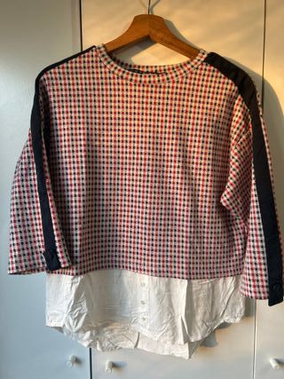 Blusa Stradivarius cuadros talla S