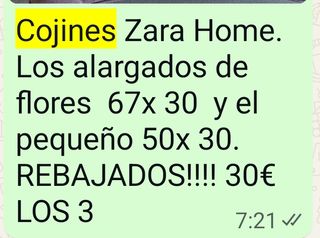 Cojines Zara Home