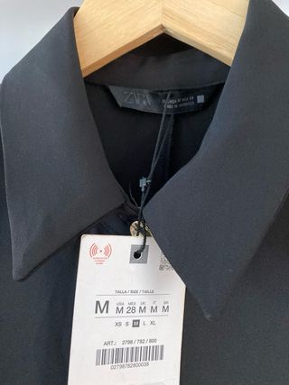 Vestido Zara Negro Botones