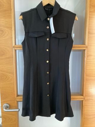 Vestido Zara Negro Botones