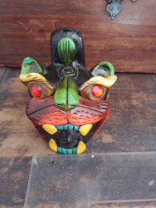 Fischietto Azteco della Morte atigianale ceramica