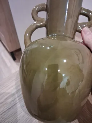 Jarrón Kenay Verde Oliva Cerámica