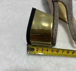 Zapato Farrutx T.36 Brillo y Tacon Dorado NUEVOS