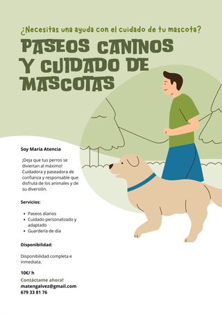 Cuidadora de mascotas y paseadora canina