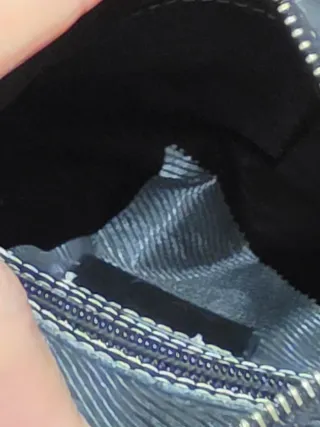 Borsa nera in tessuto tecnico e pelle