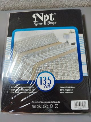 Juego de sábanas 135 cm algodón/poliéster