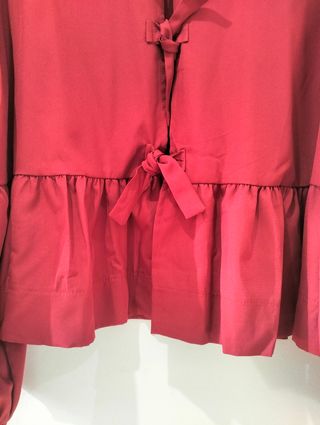 Blusa SHEIN roja burdeos