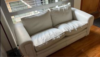 Divano due posti ecopelle bianco