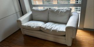Divano due posti ecopelle bianco