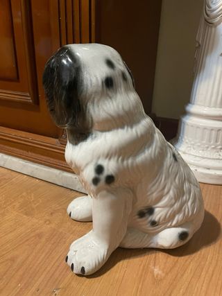 Figura Perro Porcelana Vintage Años 60