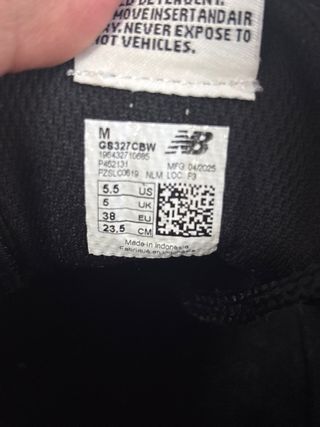 Zapatillas negras New Balance 38,38,5