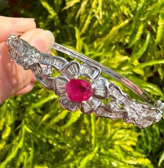 Pulsera Oro 18K Rubí y Diamantes