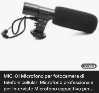 Microfono per fotocamera universale
