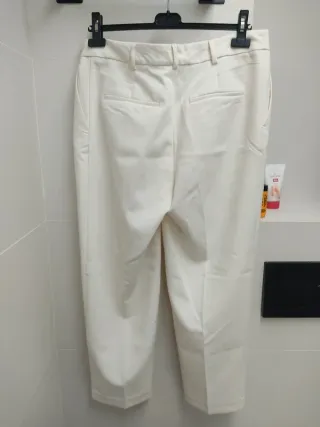 Pantalón Lefties crema pinzas