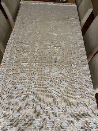 Cortinas Ganchillo Hechas a Mano (2 unidades)