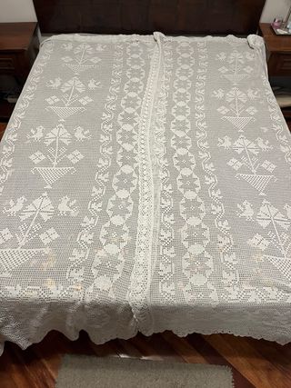 Cortinas Ganchillo Hechas a Mano (2 unidades)