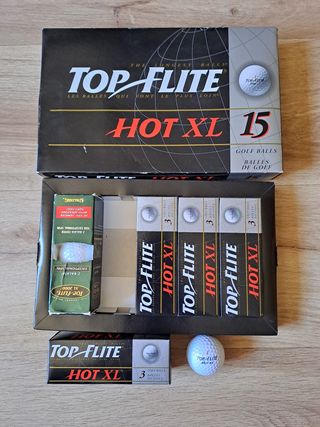 Pelotas Golf Top-Flite Hot XL — Pack 15 Nuevas