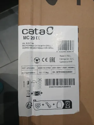 Microondas Cata Integrable Acero Inoxidable