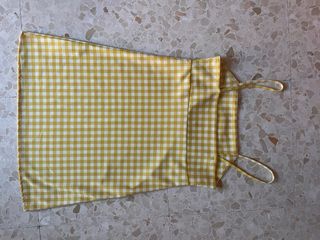 Vestido cuadros Pull and Bear