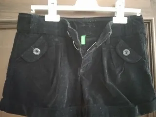 Bermuda nera in velluto