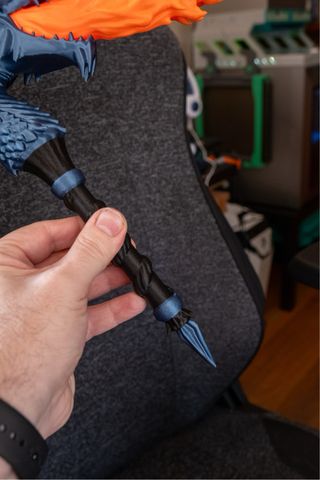 Vara dragón fuego LED con mando | fantasía cosplay