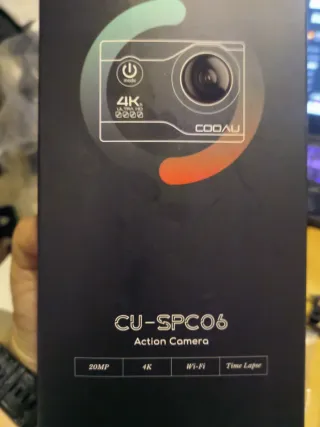 Cámara deportiva 4K COOAU + accesorios+2 Baterías