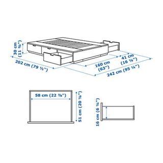 Estructura cama NORDLI con colchón Saori