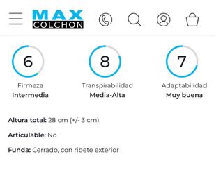 Estructura cama NORDLI con colchón Saori