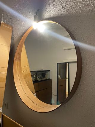 Espejo Redondo STOCKHOLM Nogal