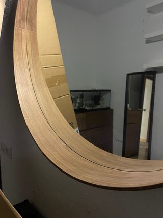 Espejo Redondo STOCKHOLM Nogal