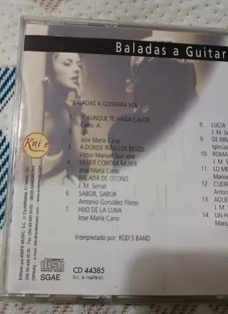 CD Baladas a guitarra