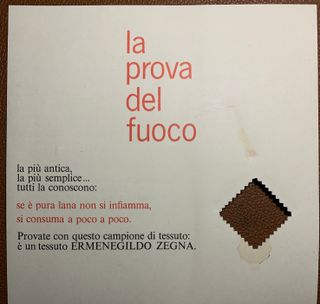 1963 Rara pubblicità d'epoca di Ermenegildo Zegna