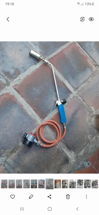 Soplete  con manguera y regulador