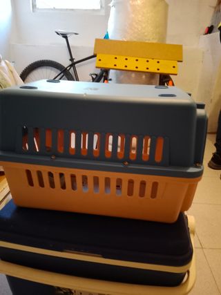 Transportín Perro/Gato Beige y Azul