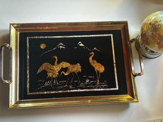 Bandeja Vintage 35x23cm con Asas Metálicas