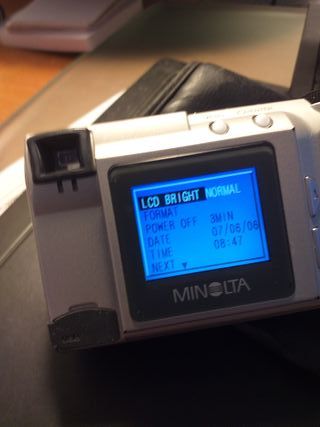 Cámara Minolta 3 con tarjetas CompactFlash