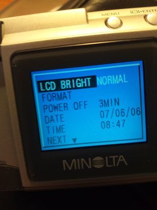 Cámara Minolta 3 con tarjetas CompactFlash