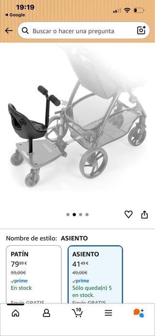 Patín universal para silla de paseo