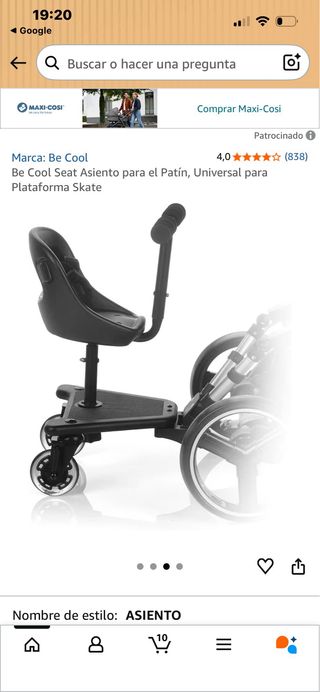 Patín universal para silla de paseo