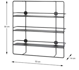 Estantería metálica negra