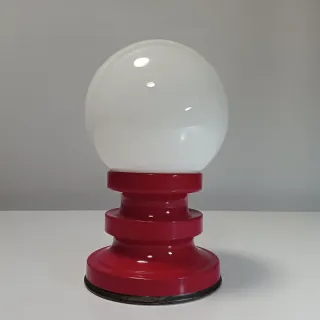 LAMPARA SOBREMESA ROJA 70S