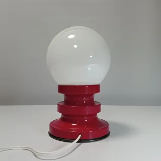 LAMPARA SOBREMESA ROJA 70S