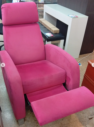 SILLON RECLINABLE ELECTRICO ROSADO