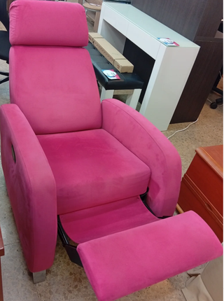 SILLON RECLINABLE ELECTRICO ROSADO