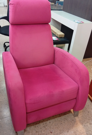 SILLON RECLINABLE ELECTRICO ROSADO