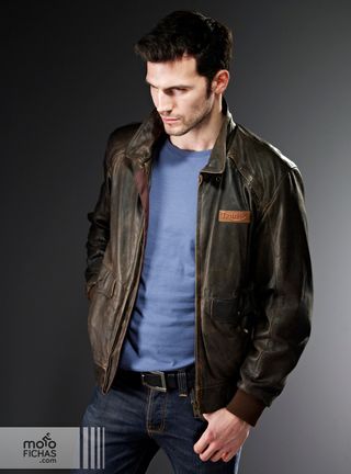 Chaqueta de Piel Triumph Heritage Marrón