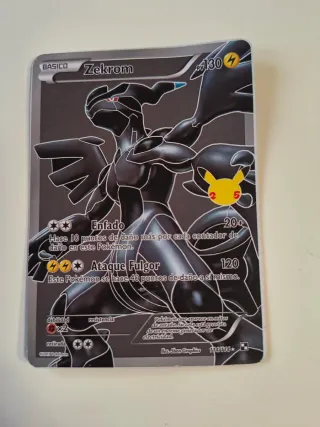 Lote 5 Cartas Pokémon Pikachu, Zekrom, Reshiram