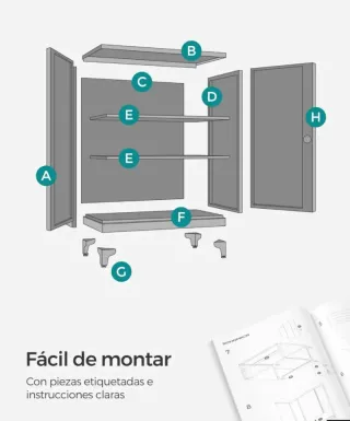 SONGMICS Archivador de Oficina Armario Negro Metal