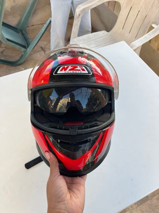 Casco NZI Rojo y Negro