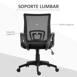 Silla de Oficina Giratoria Malla Negra
